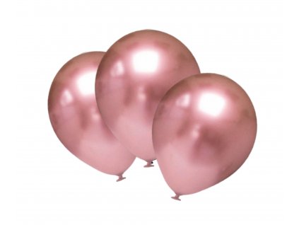 9475 chromove balonky ruzovo zlate 6 ks 30 cm balonky cz