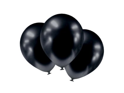 9487 chromove balonky cerne grafitove 6 ks 30 cm