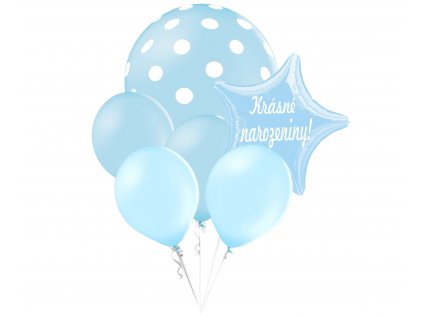 9793 balonky puntiky set krasne narozeniny hvezda balonky cz