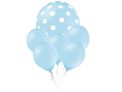 9796 balonky puntiky set svetle modry balonky cz
