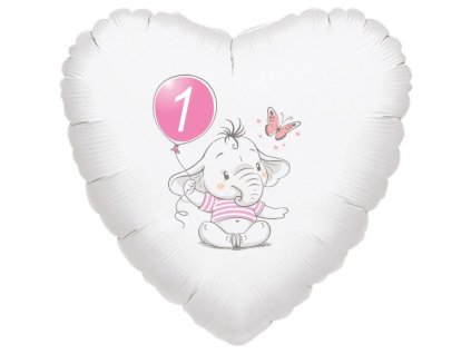 9895 1 narozeniny ruzovy slon srdce foliovy balonek balonky cz