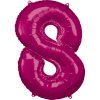 1045 amscan balonky foliove narozeniny cislo 8 ruzove 86cm