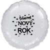 stastny novy rok stribrny balonek kruh
