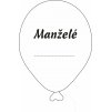 1762 svatebni balonky manzele s popisem cerny potisk 5ks fix na balonky