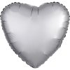 Balónek fóliový srdce stříbrné