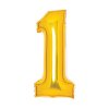 21222 1 balonek foliovy cislo 1 zlaty 66 cm