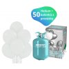 helium sada bile balonky 50 ks