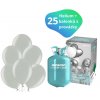 helium sada stribrne metalicke balonky 25 ks