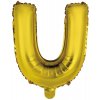 balonek pismeno U zlate 40 cm