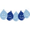 2461 balonky smajlik visici led svitici 5ks mix modre