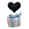 2 balonkovy box srdce cerne 1 kus