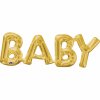 3151 amscan baby foliovy balonek zlaty 66cm x 22cm