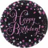 4645 talire stastne narozeniny pink 8 ks 23 cm amscan