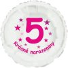 5086 1 krasne 5 narozeniny foliovy balonek kruh pro holky balonky cz