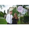 6208 1 pruhledny balon ruzovy 45 cm amscan