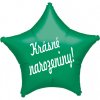 7237 balonek foliovy zelena hvezda krasne narozeniny balonky cz