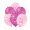 9991 balonky 2 narozeniny ruzovy slon 6 ks balonky cz
