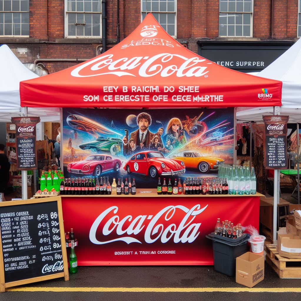 Nůžkové stany s potiskem