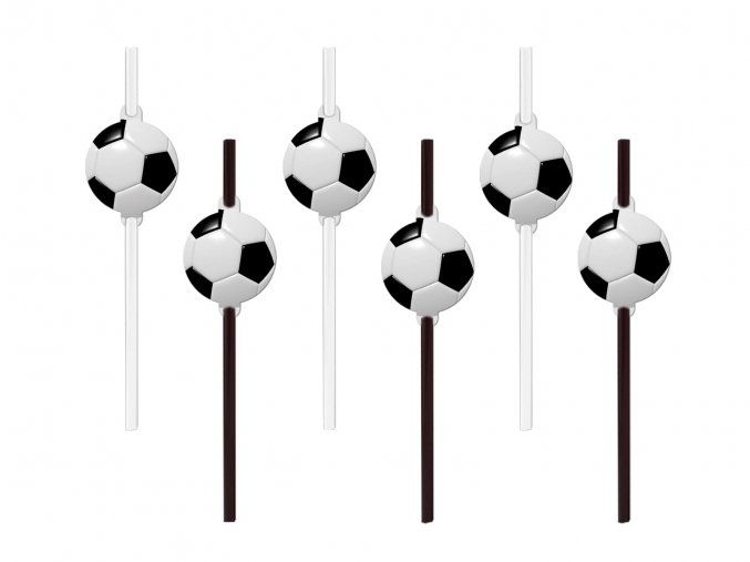 eng pl Drinking straws Football Party 6 pcs 39024 2