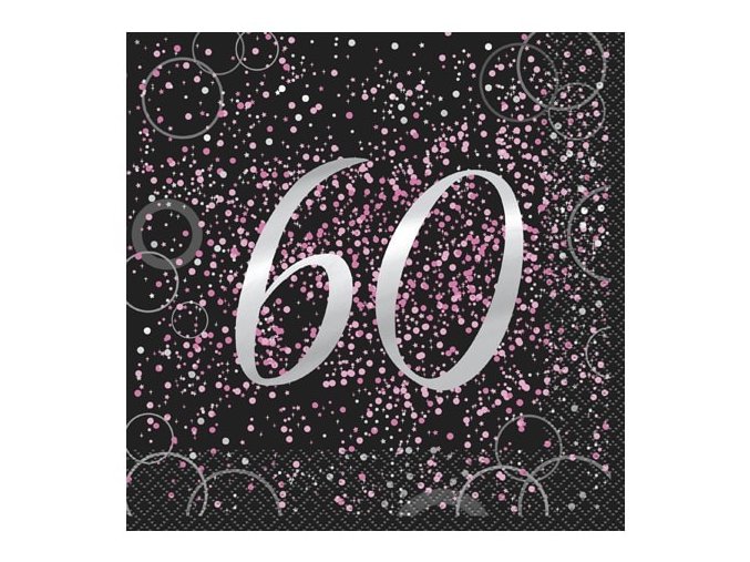 eng pl Blitz Pink Birthday lunch napkins 60 33 cm 16 pcs 28749 2