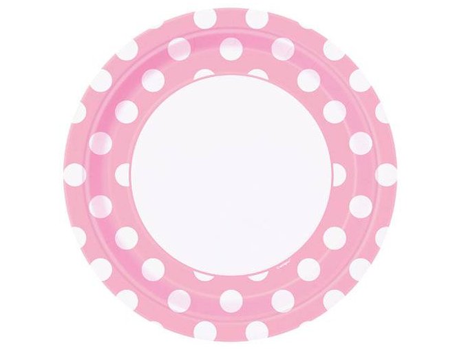 eng pl Lovely pink dots plates 23 cm 8 pcs 25286 1