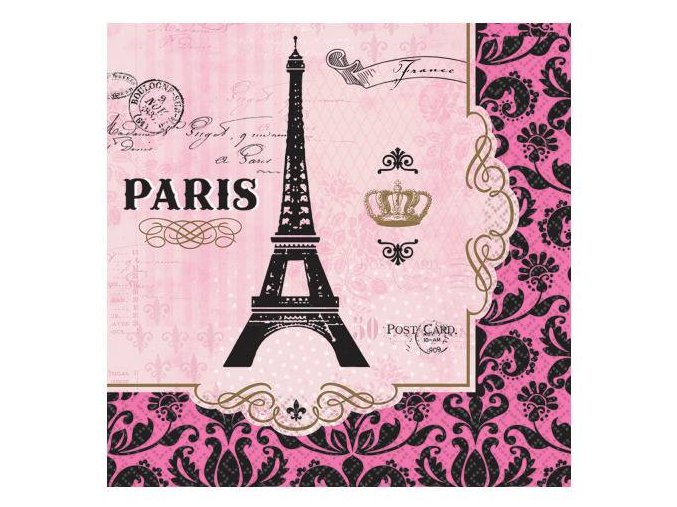 eng pl Lunch Napkins A Day In Paris squared paper 33 cm 16 pcs 27159 1