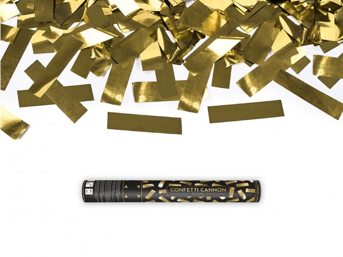 eng pl Gold metallic confetti cannon 40 cm 1 pc 7965 1