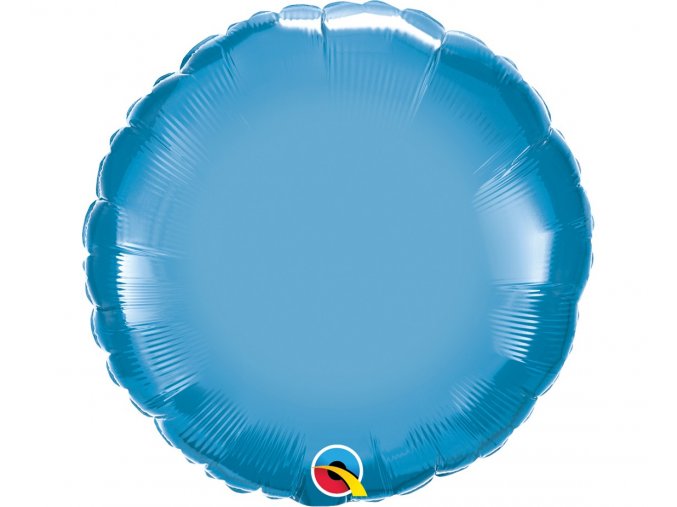 balon foliowy 18 cali ql rnd chrom niebieski