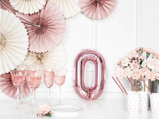 eng pl Letter O Rose Gold Foil Balloon 35 cm 1 pc 34453 4