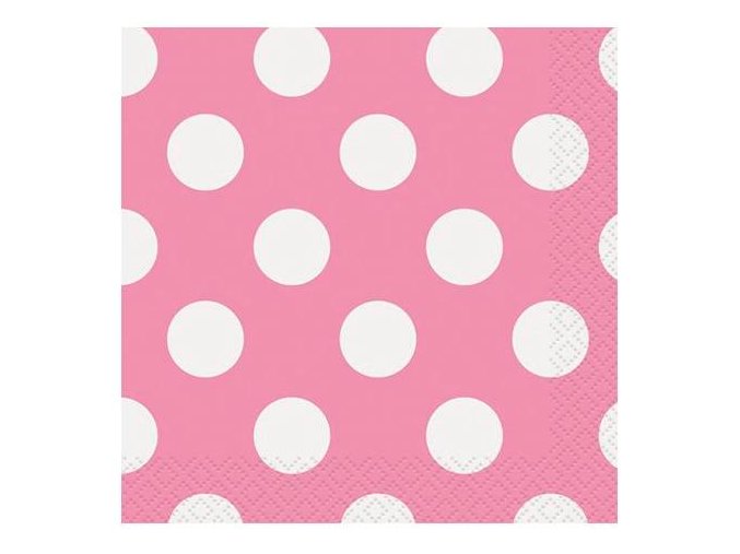 eng pl Pink Napkins with Dots 33 cm 16 pcs 25241 2