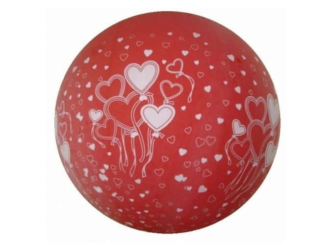 Jumbo balón latexový Red in Hearts 1m
