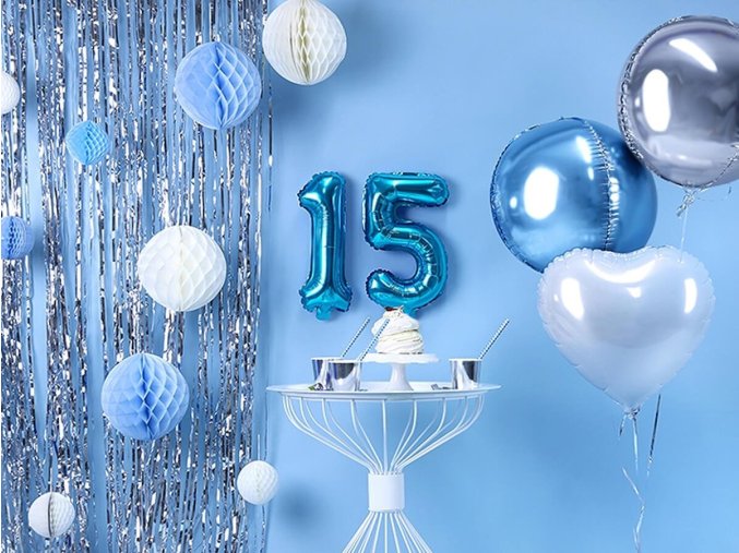 eng pl Mini Shape Number 5 Blue Foil Balloon 35 cm 1 pc 34070 1