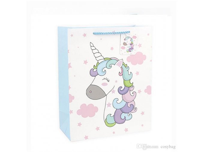 unicorn colorful small kraft paper gift bag with handle festival jewelry bags wedding birthday party gift package wrapping supplies 0302 (1)