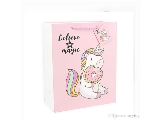 unicorn colorful small kraft paper gift bag with handle festival jewelry bags wedding birthday party gift package wrapping supplies 0302 (4)
