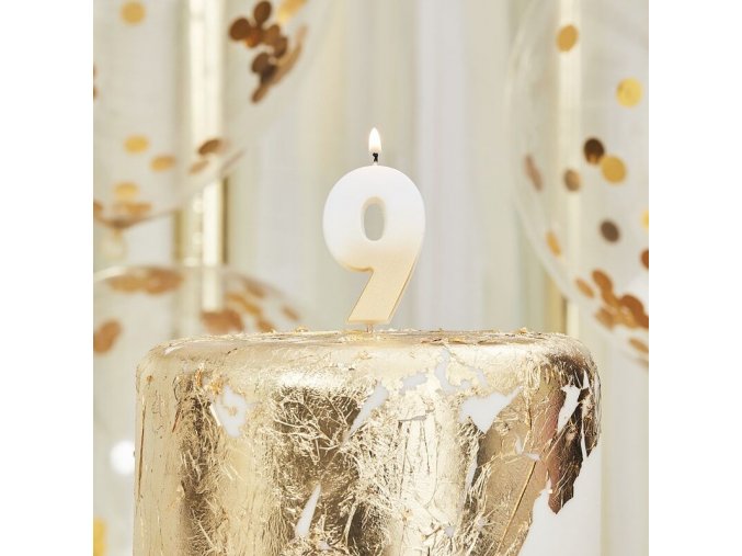 mix 225 gold ombre number 9 candle min