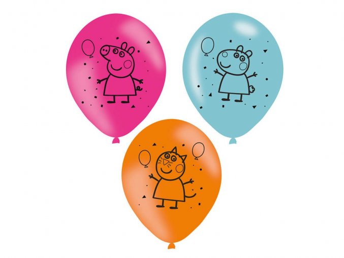 eng pl Peppa Pig latex balloons 23 cm 6 pcs 45115 5