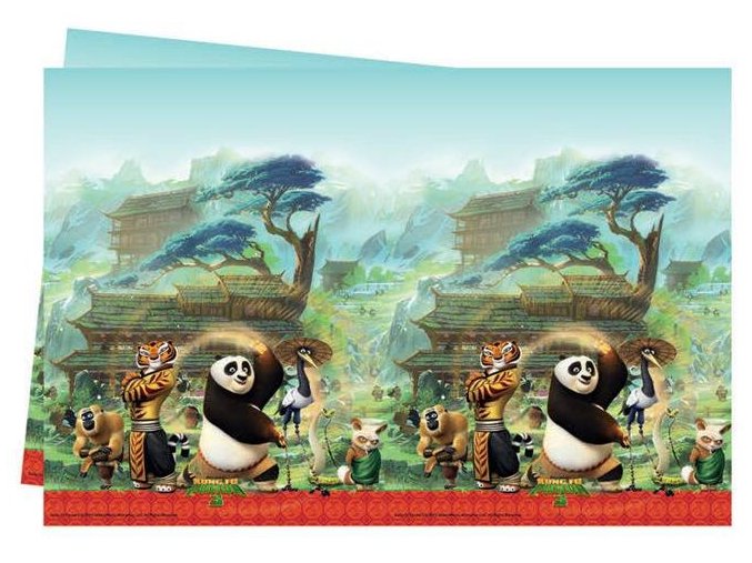 eng pl Plastic Tablecover Kung Fu Panda 120x180 cm 1 pc 20358 2