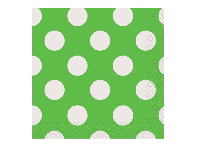 Servítky Lime Green Dots 16ks v balení