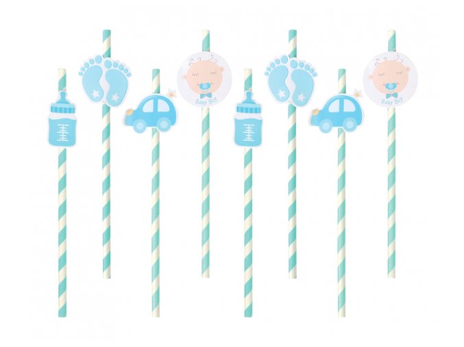 Slamky Baby Shower Boy blue 8ks v baleni