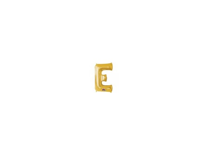 Fóliový balón písmeno ,,E,, Zlatý 35cm