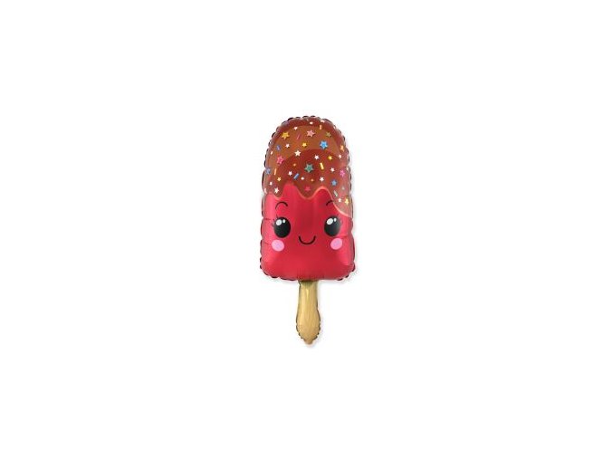 901802r 33 inches red iced lolly popsicle foil balloons