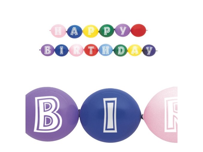 happybirthday ballon girlande