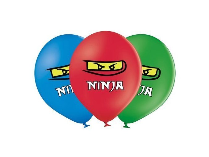 pol pm Balony nadrukiem Ninja 37 cm 50 szt 44653 1