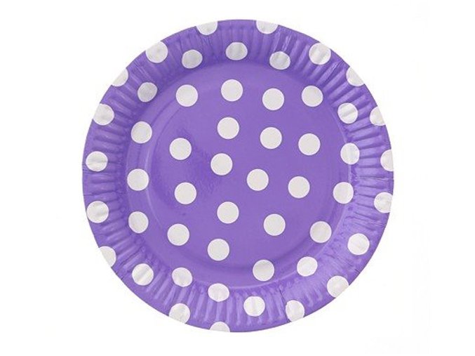 Tanier Violet & White Dots 6ks v balení