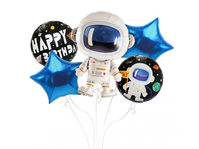 balony foliowe zestaw kosmos happy birthday 5