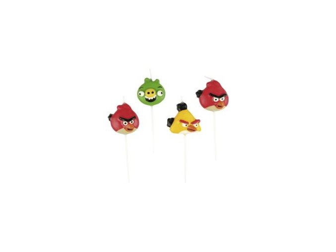 Sviečky Angry Birds 4ks v balení