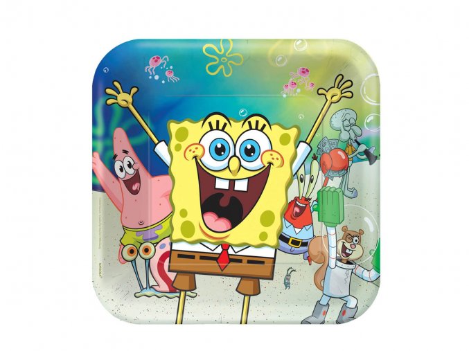 eng pl Spongebob Plates 23cm 8 pcs 46184 1
