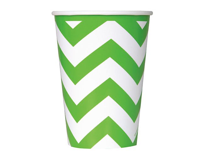 Pohár Chevron zelený 355ml 6ks v balení