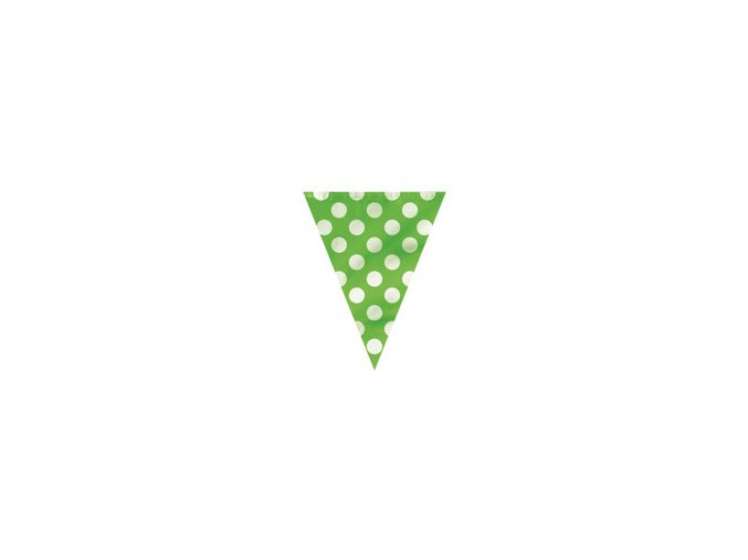 Girlanda vlajkova Lime Green Dots 3,65m