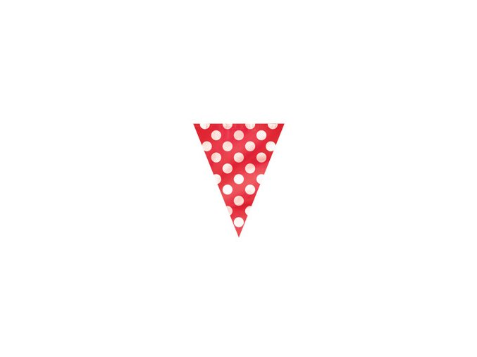 Banner- Girlanda vlajková Dots Red 1ks v balení